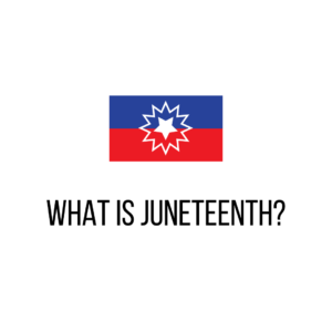 Happy Juneteenth! Like many others, I've only recently learned about Juneteenth, the day to commemorate the end of slavery in the United States. If you need to catch up on your history as well, check out https://zcu.io/8oX4 and https://zcu.io/SJ2R for more info! 

We still have a long way to go to heal the scar slavery has left on our country and our culture, but we can celebrate how far we have come and reflect on the work we have still to do. We're a library, so let's start with books! Head on over to YouTube to check out the Juneteenth Book Fest and let's honor and learn from some truly amazing Black authors: https://zcu.io/H3wk

Image description: Juneteenth Flag (half blue, half red, with a white star surrounding by a white burst in the center) on a white background with black text underneath that reads "What Is Juneteenth?"