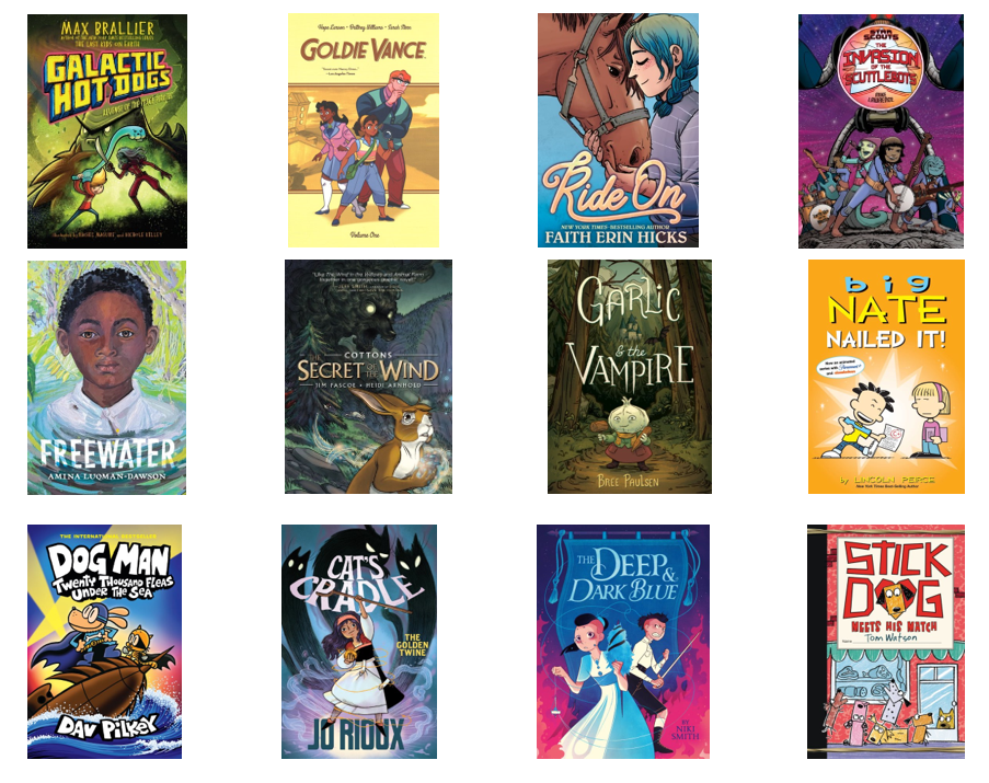 Book Covers for Middle Grade Books On Order March 2023