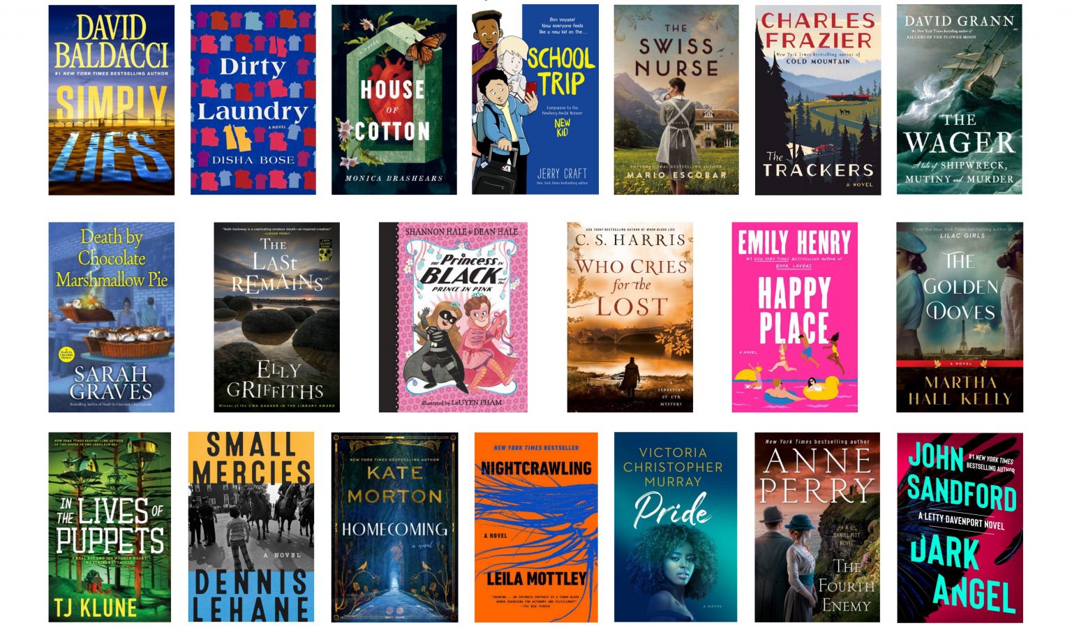 Book Covers for Books Preordered for April 2023. List in adjacent text box.