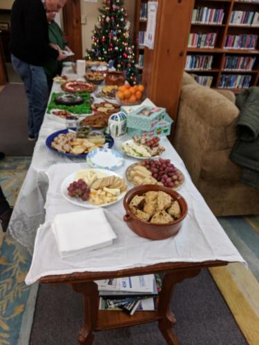 Food Table at December 2017 CommuniTEA